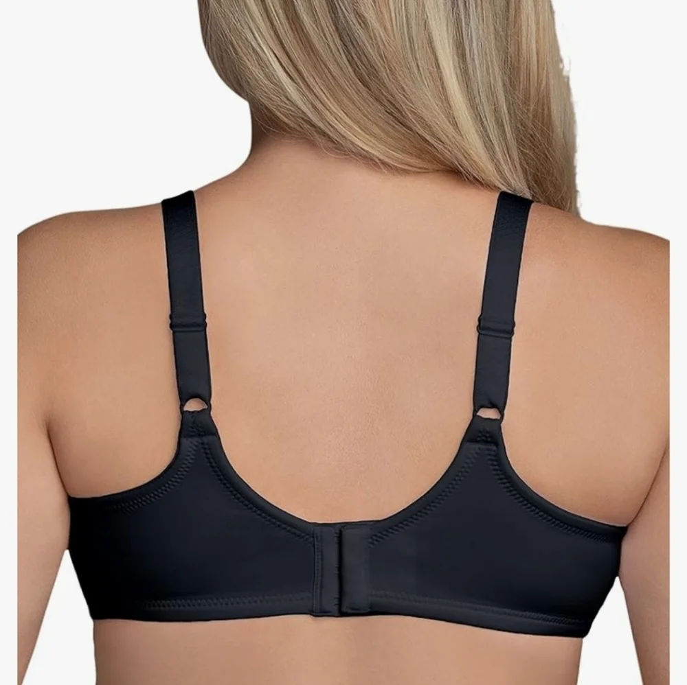 Vanity Fair Back‎ Smoothing Minimizer Bra black Sz 38DD